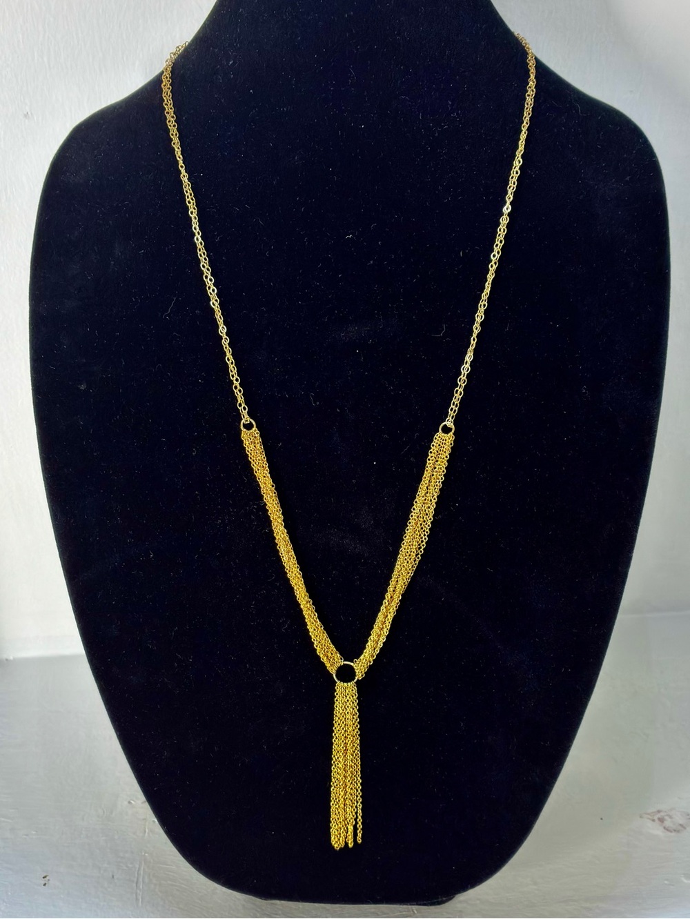 gorjana Live Love Layered Mesh Y-Necklace